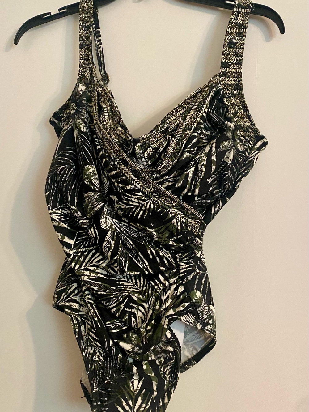 Miraclesuit Black & Olive Tropical One-Piece Swimsuit